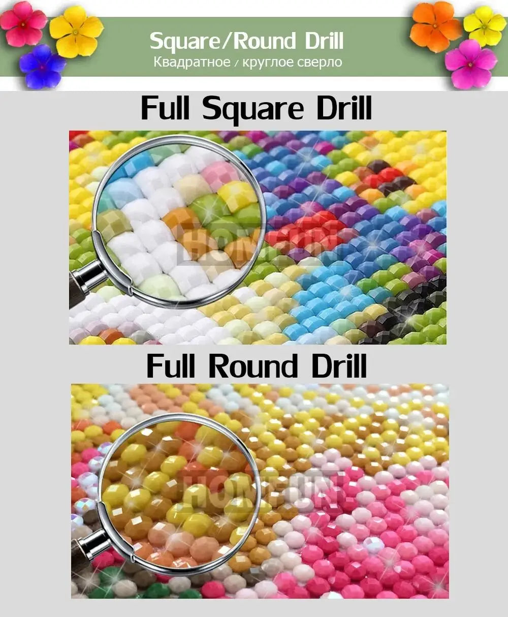 HOMFUN Diamond Painting Tray Storage Box With Lid, 5D Drill Accessories Tools Beading Curved Lock Buckle Plates
