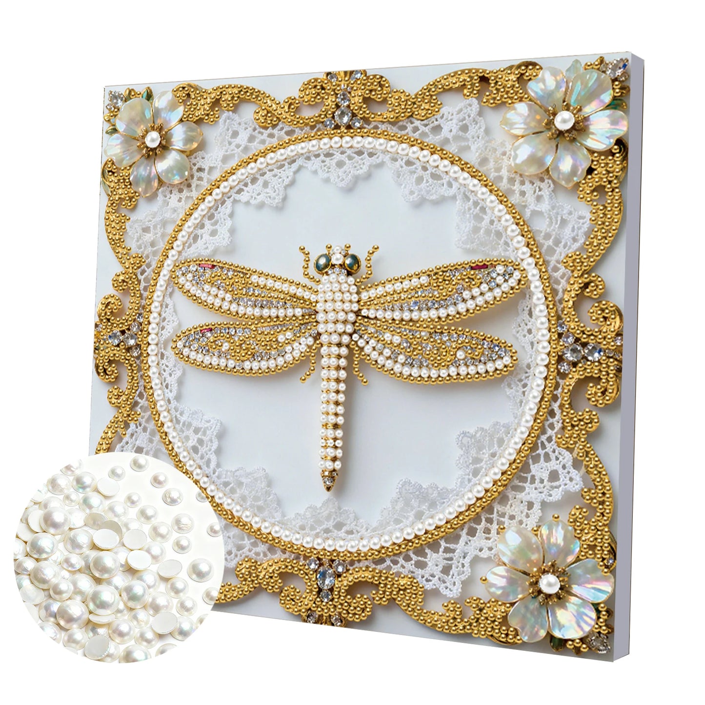 Pearl Painting Kit Pearl Gem Paintings Picture Arts Craft 25x25cm With Frame