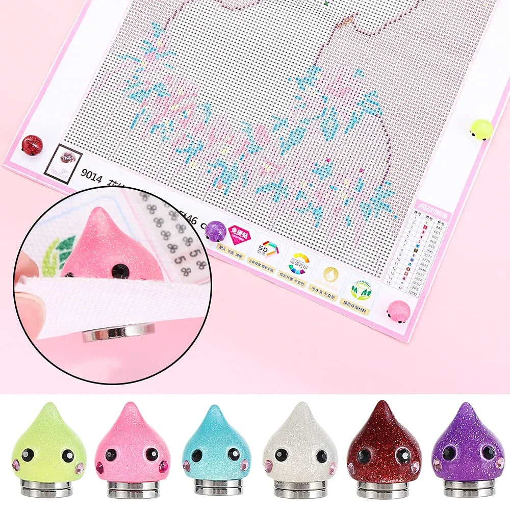 1PC Diamond Painting Magnet Cover Holder Glitter Drop Multi-function Parchment Paper Locator Cross Stitch DIY Crafts Tools