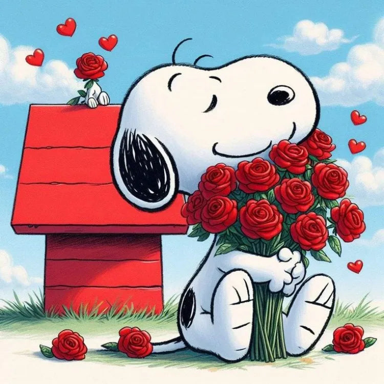 Cartoon Comics Snoopy Diamond Painting DIY Full Round Drill