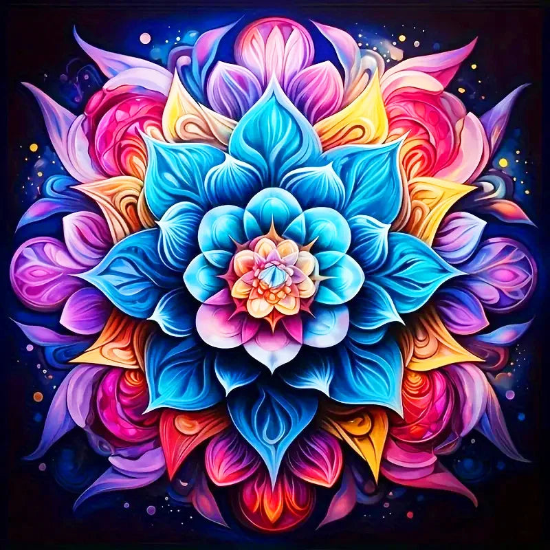 Huacan Full Diamond Painting Flower DIY 5d Diamond Mosaic Mandala Full Square / Round Drill
