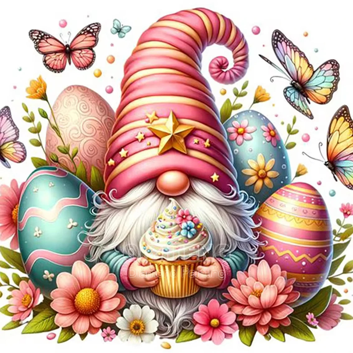DIY Christmas Diamond Painting Gnome Full Diamond Mosaic Cartoon Elf Cross Stitch Set Art Festival Home Decoration Gift