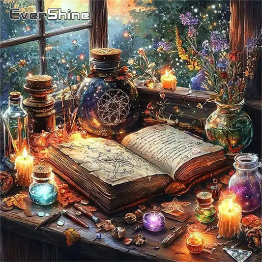 Evershine DIY Full Square / Round Diamond Painting Book, Bottle / Landscape