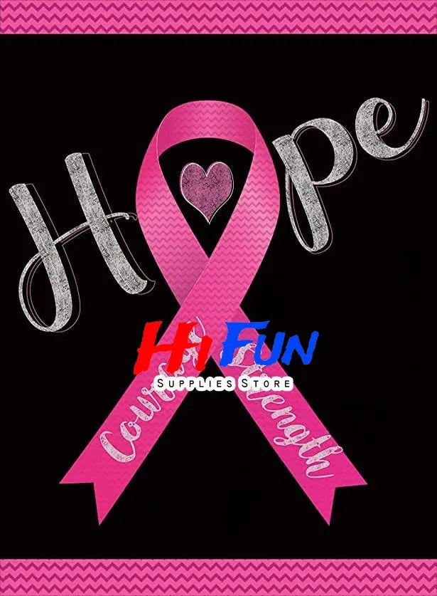 Diamond Painting Pink Breast Cancer Awareness Ribbon 5D DIY Diamond Full Square / Round Drill