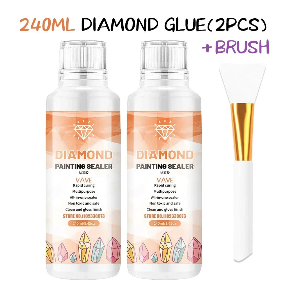 5d Diamond Painting Tools Glue Gel Permanent Hold Shine Effect Accessories