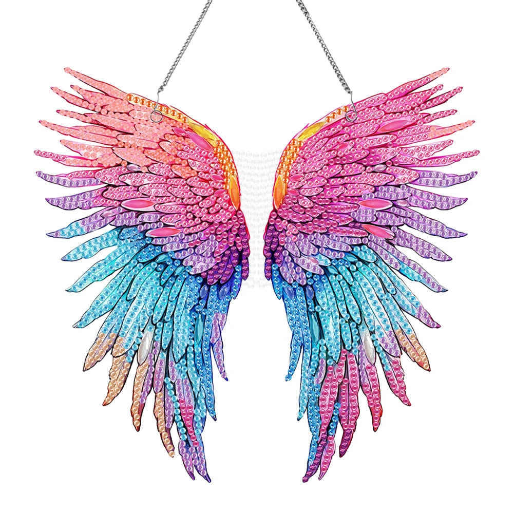 Acrylic Butterfly Single-Sided Diamond Painting Hanging Pendant Diamond Art Hanging Pendant 5D DIY Diamond Painting Dots Pendant