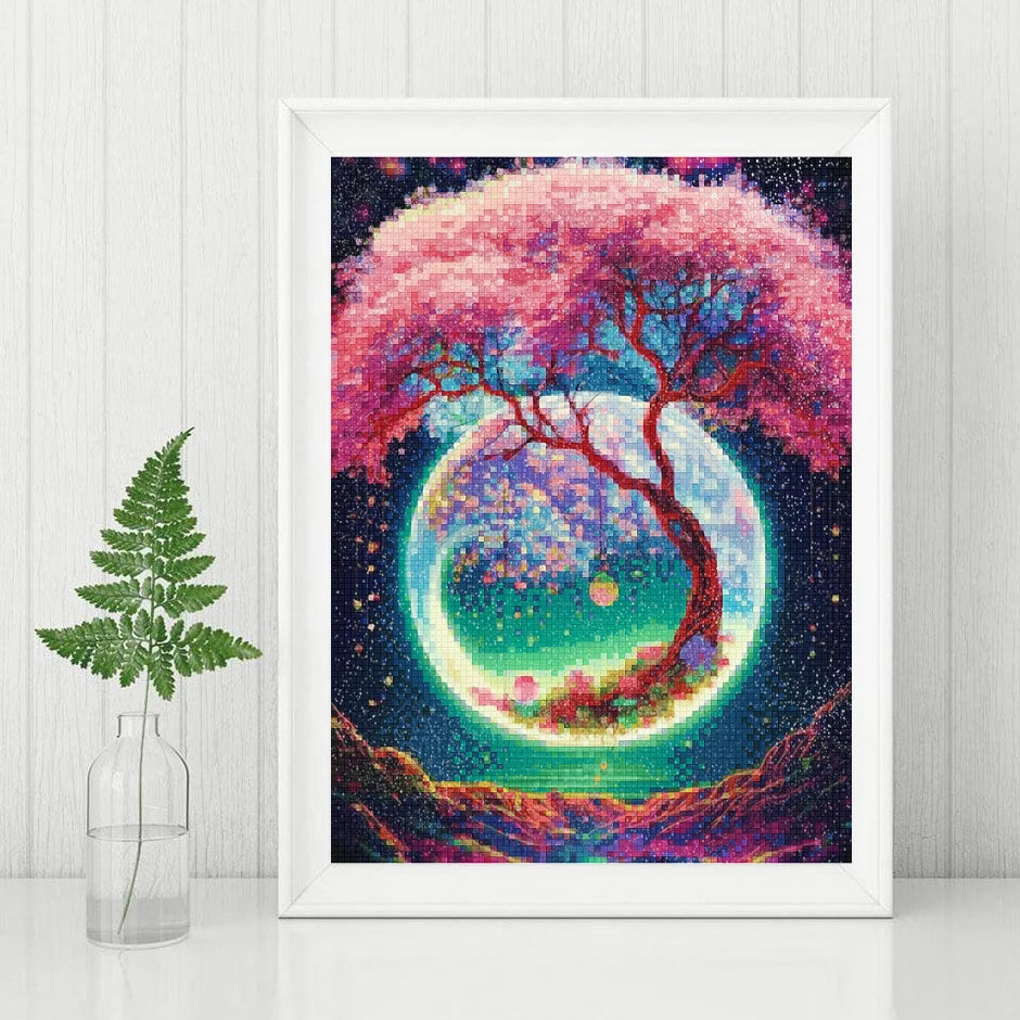 5D DIY Diamond Painting Fantasy Moon Tree Landscape Full Round Drill