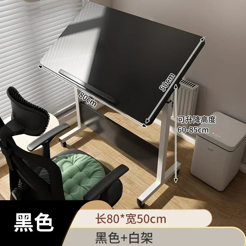 Foldable Lifting Puzzle Table Painting Special Work Table Bed Side Mobile Laptop Table Furniture Home Student Writing Desk
