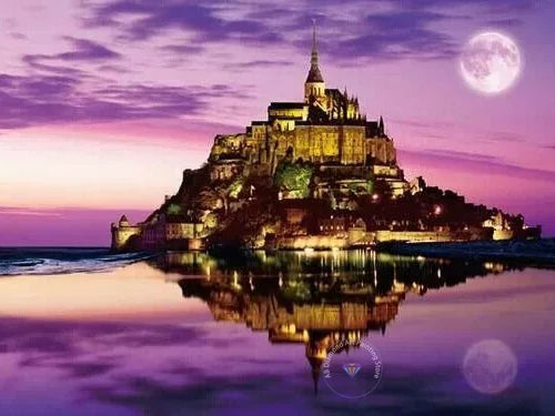 France Castle Mont Saint Michel Diamond Painting Kit 5D DIY Diamond Embroidery Cross Handmade Art Exquisite Gift Home Decoration