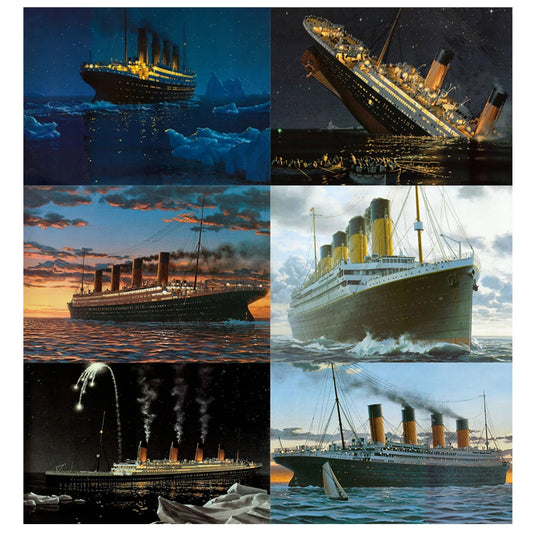 Titanic 5D DIY Diamond Painting Kits Full Square Or Round Diamond Wall Art
