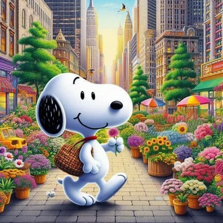 Cute Snoopy Peanuts DIY Diamond Art Painting Kits Full Round Drill