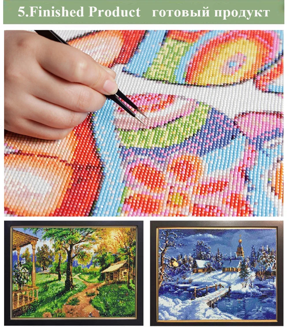 Chinese Style Landscape Picture Diamond Painting New Mountain Waterfall Scenery, Diamond Painting Mosaic DIY Cross Home Decor