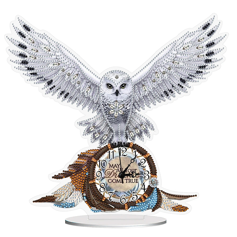 Acrylic Special Shaped Animal Flower, DIY Diamond Glitter Art Clock