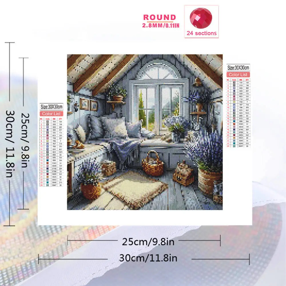Evershine Diamond Painting House Landscape DIY Suitable For Beginners Flower Mosaic Window New Arrival Handmade Hobby