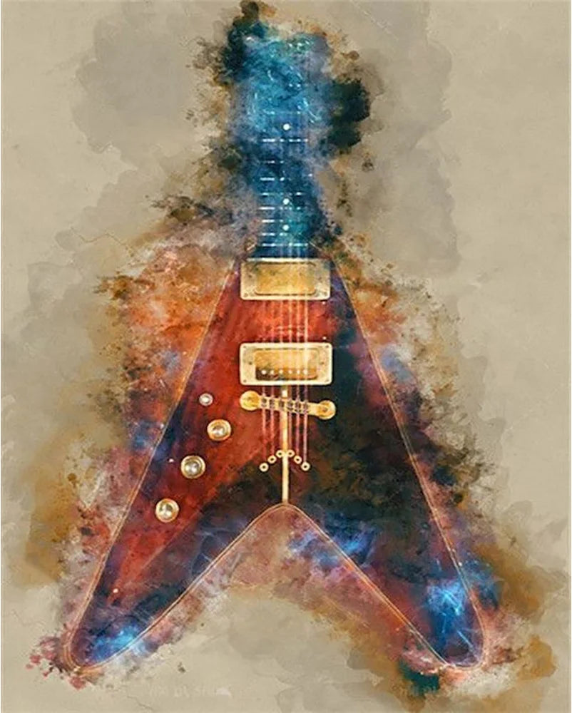 Guitar Full Round Diamond 5D DIY Painting