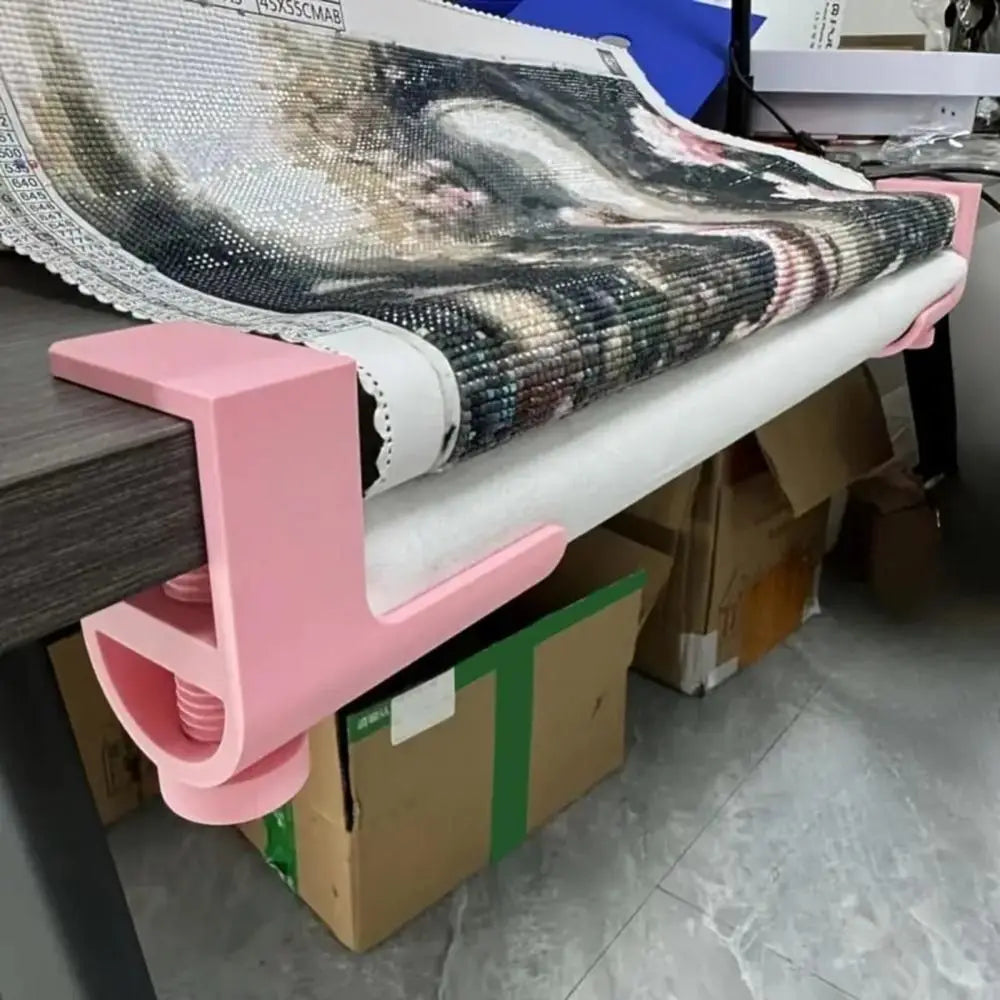 Organizer Tools Diamond Painting Canvas Table Clamp Keep Canvases in Check L-Shape Diamond Painting Canvas Roll Helper