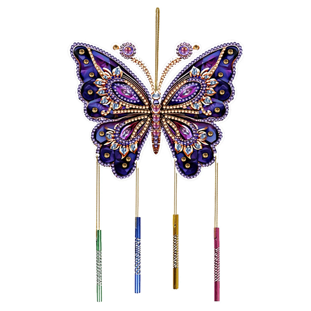 Double Sided Special Shaped Cute Animal Diamond Painting Hanging Wind Chime ,DIY 5D Crystal Rhinestone Wind Bell Kits Home Decor