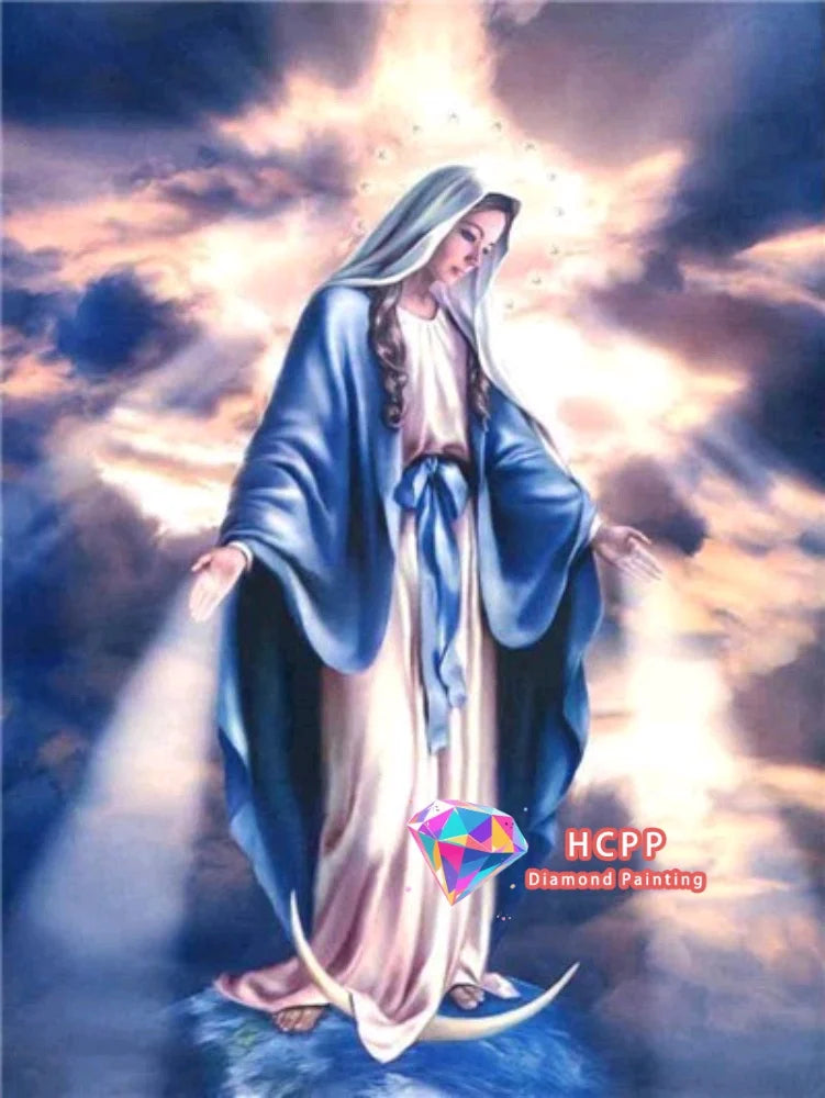 Jesus, Virgin Mary Diamond Painting Kit Square or Round Diamond 5D DIY Religious Mosaic