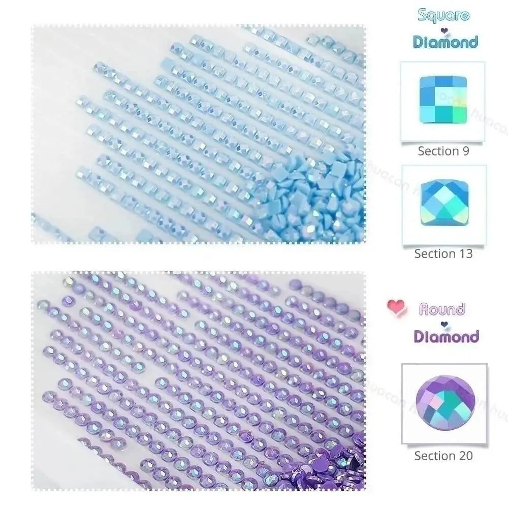 Huacan AB DIY Diamond Painting Cat Fantasy Full Square / Round Drill