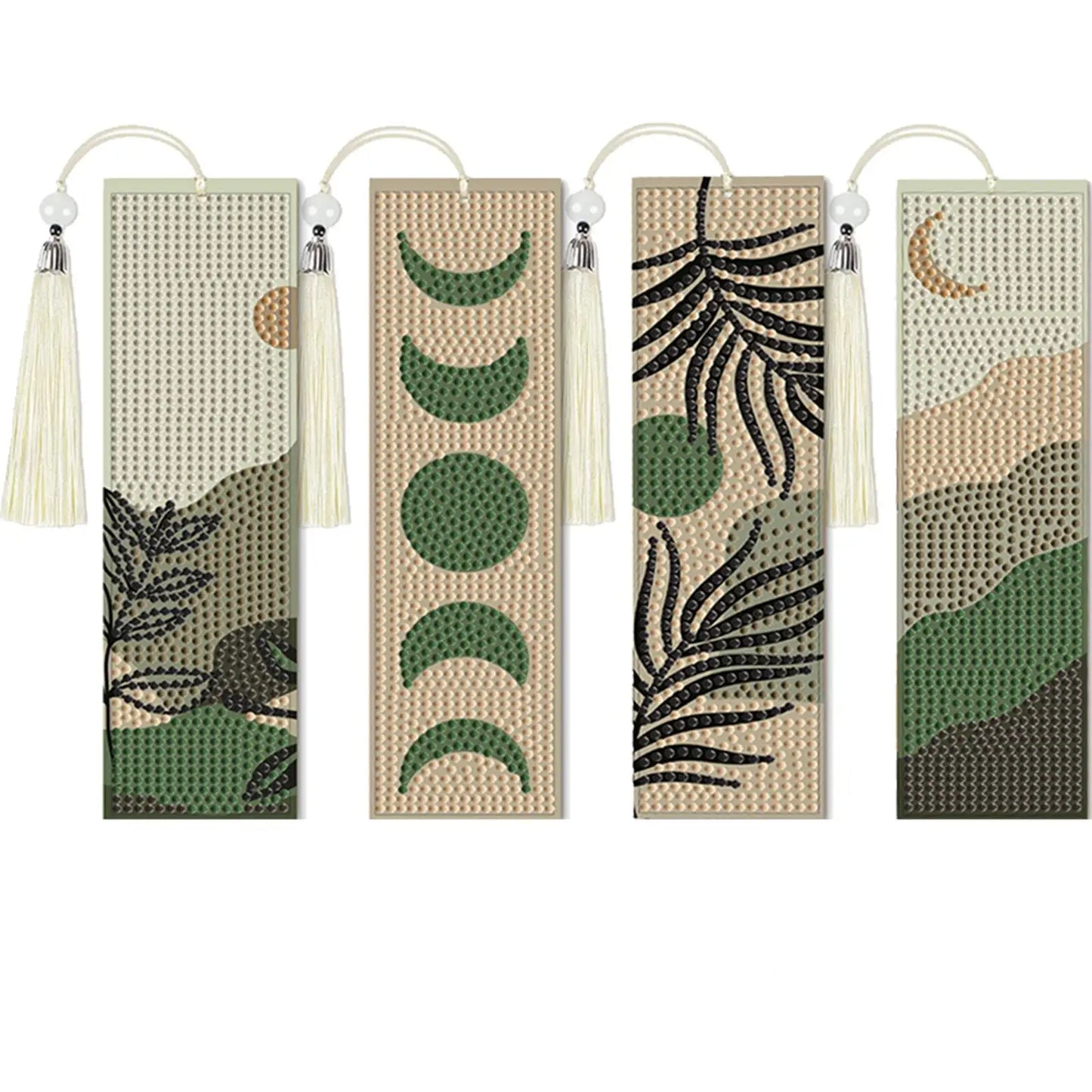 3Pcs Animal DIY Diamond Painting Bookmark With Crystal Pendants