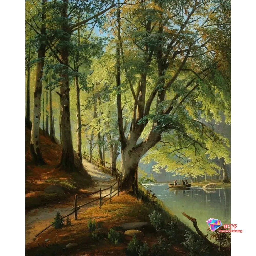 Natural Scenery Mosaic Square Round Painting Diamond Art Cross Stitch Kit Lakes Mountains Trees Flowers DIY 5D Decoration Gift