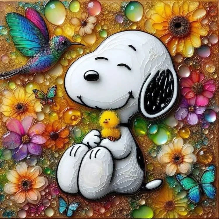 Cute Snoopy Peanuts DIY Diamond Art Painting Kits Full Round Drill