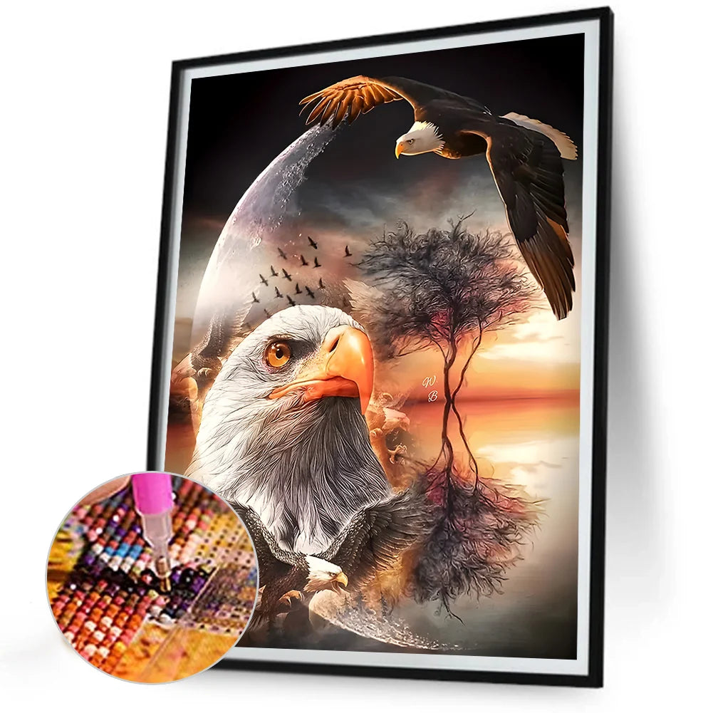 5D DIY Full Round Drill Diamond Painting Eagle Kit 30x40cm