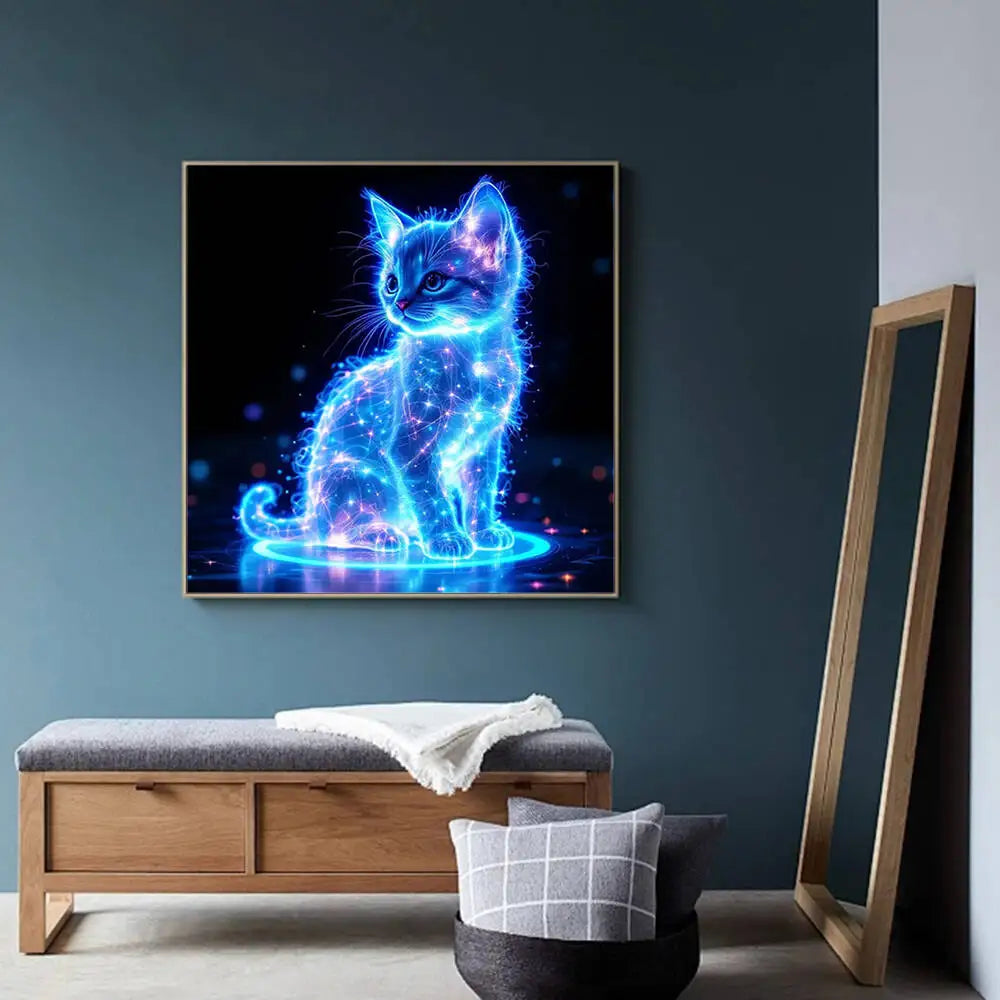 Huacan AB DIY Diamond Painting Cat Fantasy Full Square / Round Drill