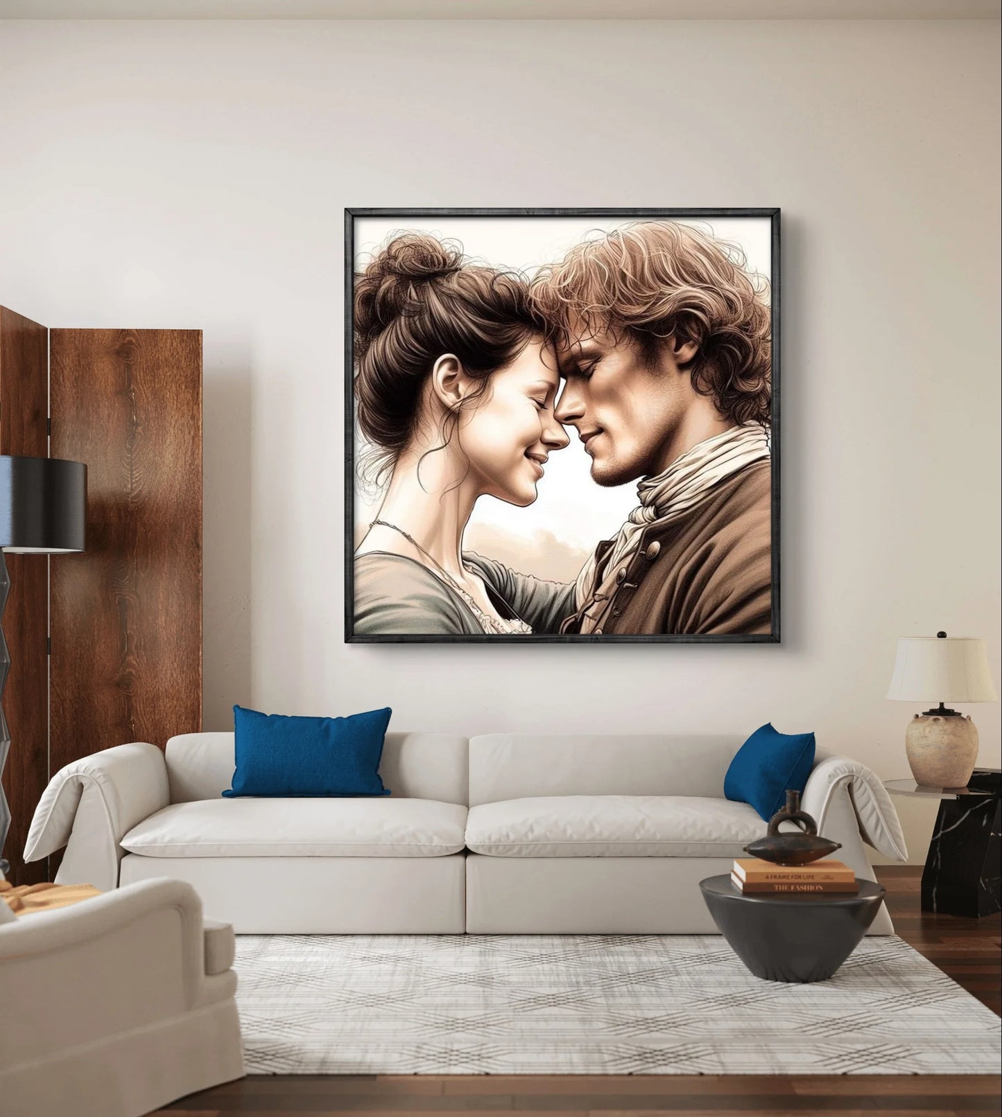 Outlander Diamond Painting Kit Claire Randall, Jamie Fraser Portrait DIY Round Drill