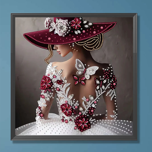 Lovely Lady Special Shaped 5D DIY Partial Drill Diamond Paintings