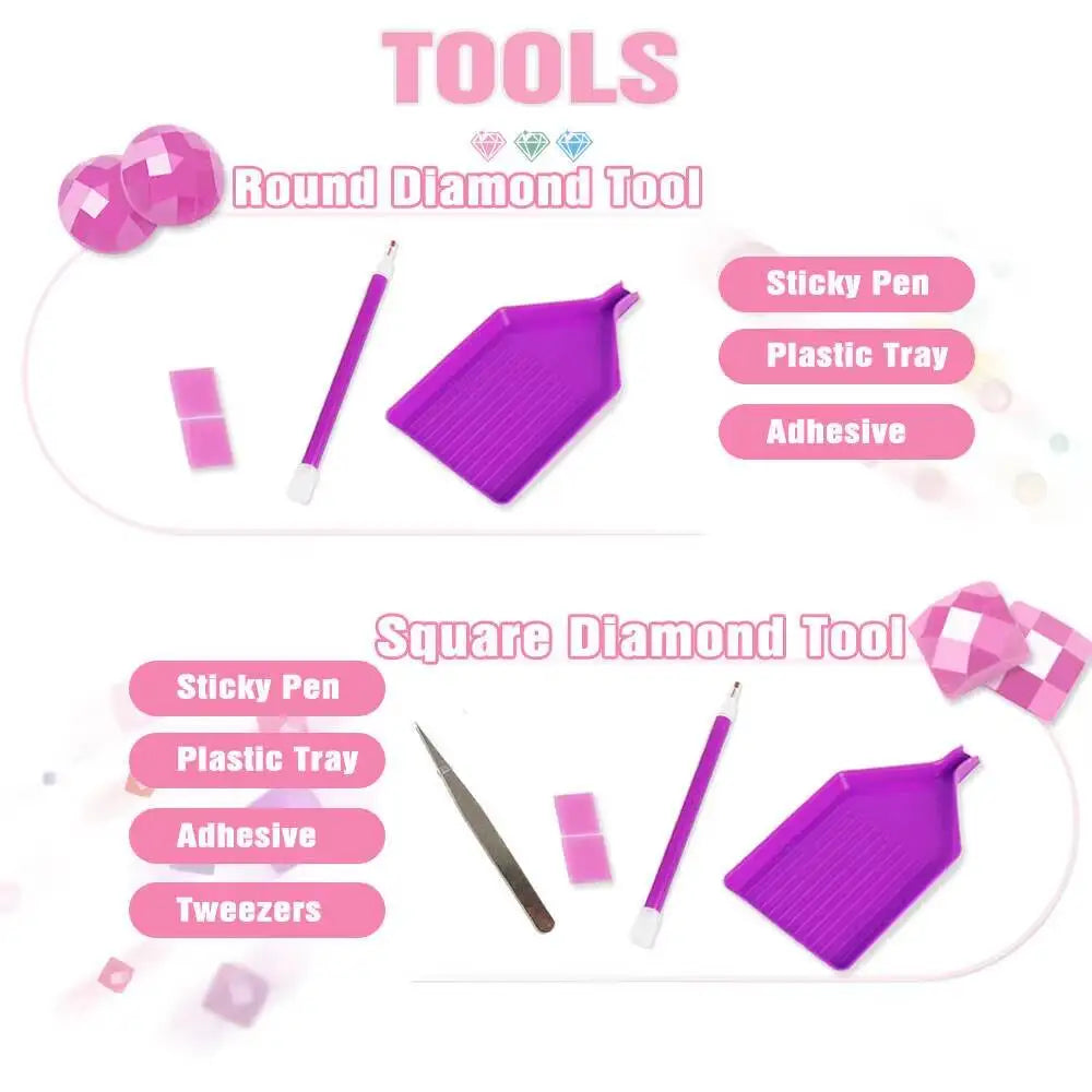 Huacan Cherry Blossom Diamond Painting Waterfall, DIY Landscape Full Square / Round Drill